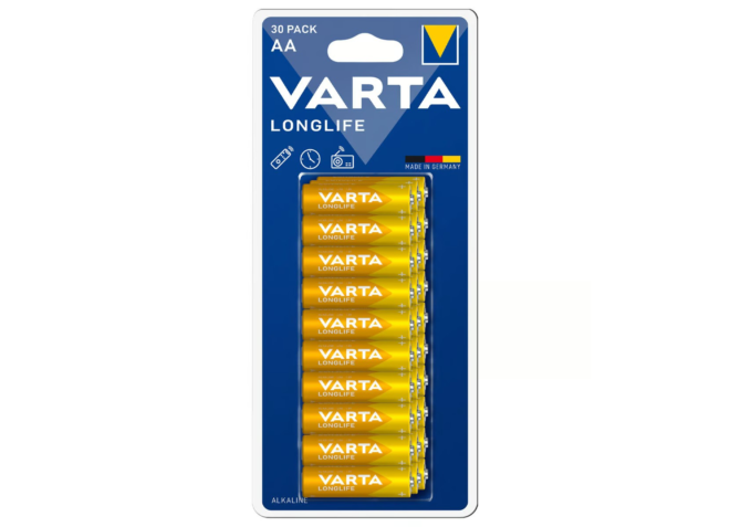 „VARTA Longlife“ AA LR6 šarminės baterijos 30 vnt.